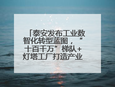 泰安发布工业数智化转型蓝图，“十百千万”梯队+灯塔工厂打造产业新标杆